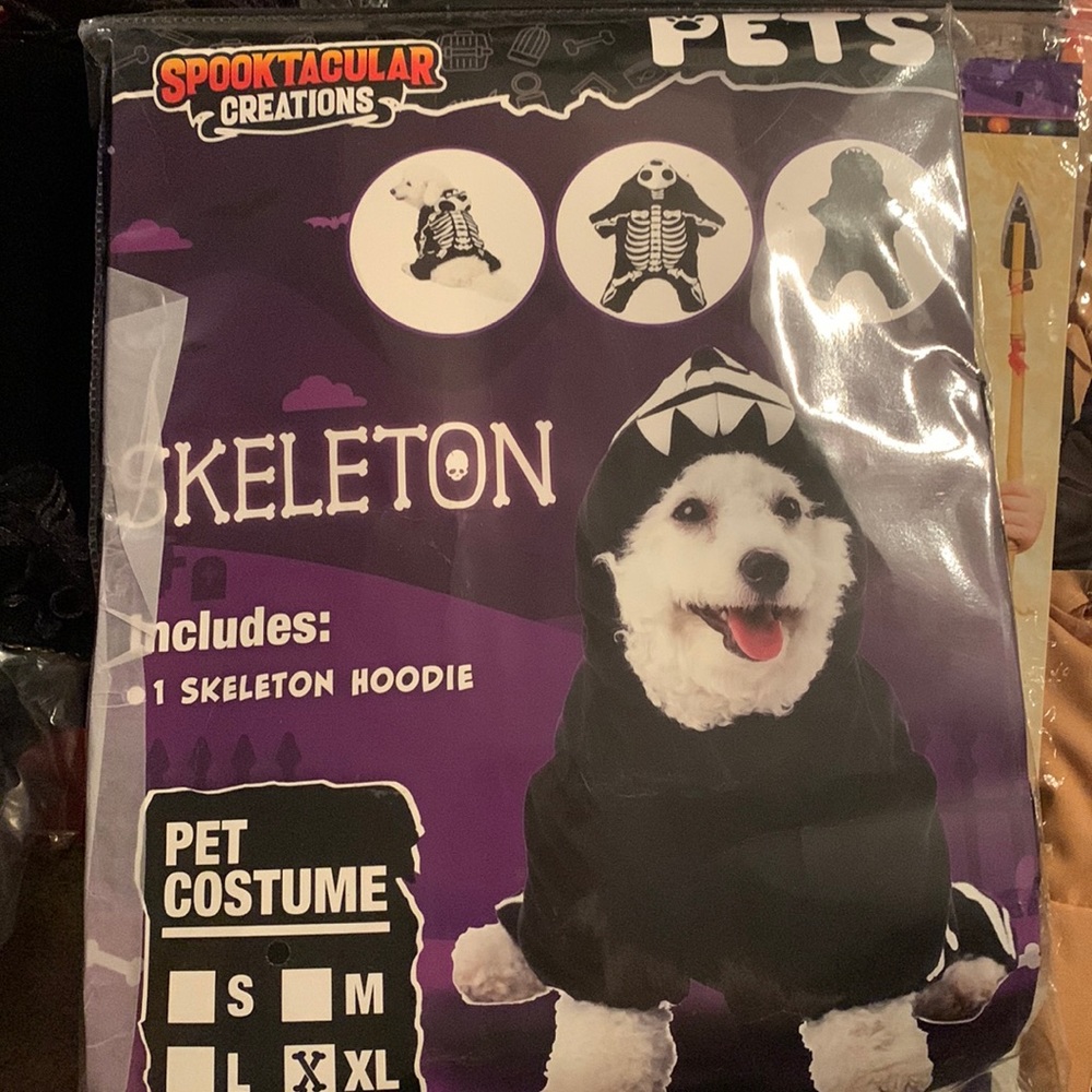 Dog  skeleton costume size XL